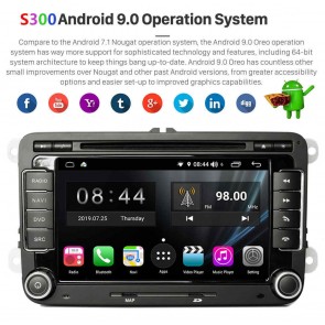 S300 Android 9.0 Autoradio Lecteur DVD GPS Compatible pour VW Golf 6 MK6 (De 2008)-1