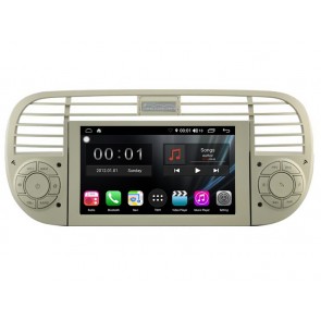Fiat 500 S300 Android 9.0 Autoradio GPS DVD avec HD Ecran tactile Support Smartphone Bluetooth kit main libre RDS CD SD USB DAB AUX 4G WiFi TV MirrorLink OBD2 CarPlay - S300 Android 9.0 Autoradio Lecteur DVD GPS Compatible pour Fiat 500 (2007-2015)