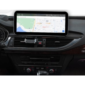 Audi A6 Android 12 Autoradio Multimédia GPS avec 8-Core 8Go+128Go Écran Tactile Bluetooth Main Libre DAB DSP USB SWC WiFi 4G LTE CarPlay Android Auto - 12,3