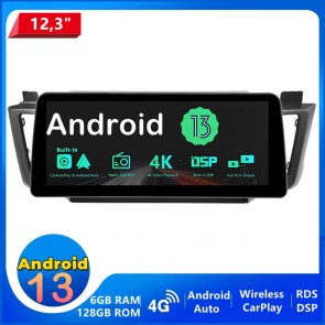 12,3" Android 13.0 Autoradio Lecteur DVD GPS Compatible pour Toyota RAV4 (2013-2018)-1