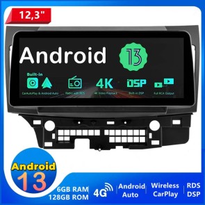 12,3" Android 13.0 Autoradio Lecteur DVD GPS Compatible pour Mitsubishi Lancer (De 2007)-1
