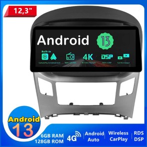 12,3" Android 13.0 Autoradio Lecteur DVD GPS Compatible pour Hyundai H1 (De 2016)-1