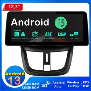 12,3" Android 13.0 Autoradio Lecteur DVD GPS Compatible pour Peugeot 207 (De 2006)-1