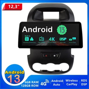 12,3" Android 13.0 Autoradio Lecteur DVD GPS Compatible pour Ford Ranger (2011-2015)-1