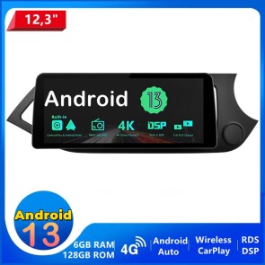 12,3" Android 13.0 Autoradio Lecteur DVD GPS Compatible pour Kia Picanto (2011-2016)-1