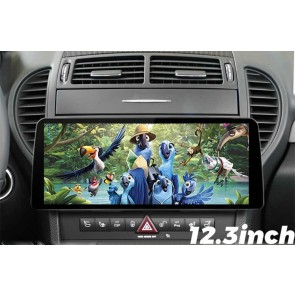 Mercedes SLK W171 Android 14 Autoradio Multimédia GPS avec QLED Display 6Go+128Go Commande au volant et Kit mains libres Bluetooth DAB DSP USB 4G WiFi CarPlay Sans fil - 12,3