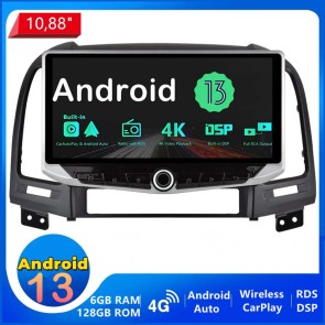 10,88" Android 13.0 Autoradio Lecteur DVD GPS Compatible pour Hyundai Santa Fe (De 2006)-1