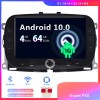 Fiat 500 Android 10.0 Autoradio DVD GPS avec Ecran tactile Commande au volant et Kit mains libres Bluetooth Micro DAB CD SD USB 4G WiFi TV MirrorLink OBD2 Carplay - Android 10 Autoradio Lecteur DVD GPS Compatible pour Fiat 500 (2016-2019)