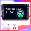 VW Eos Android 10.0 Autoradio DVD GPS avec Ecran tactile Commande au volant et Kit mains libres Bluetooth Micro DAB CD SD USB 4G WiFi TV MirrorLink OBD2 Carplay - 8" Android 10 Autoradio Lecteur DVD GPS Compatible pour VW Eos (De 2006)