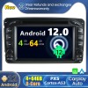 Mercedes CLK W209 Android 12.0 Autoradio DVD GPS avec Commande au volant et Kit mains libres Bluetooth DAB USB 4G WiFi OBD2 Carplay - Android 12 Autoradio Lecteur DVD GPS pour Mercedes CLK W209 (1998-2004)