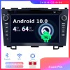 Honda CR-V Android 10.0 Autoradio DVD GPS avec Ecran tactile Commande au volant et Kit mains libres Bluetooth Micro DAB CD SD USB 4G WiFi TV MirrorLink OBD2 Carplay - Android 10 Autoradio Lecteur DVD GPS Compatible pour Honda CR-V (2006-2011)