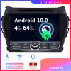 Hyundai Santa Fe Android 10.0 Autoradio DVD GPS avec Ecran tactile Commande au volant et Kit mains libres Bluetooth Micro DAB CD SD USB 4G WiFi TV MirrorLink OBD2 Carplay - Android 10 Autoradio Lecteur DVD GPS Compatible pour Hyundai Santa Fe (2013-2018)