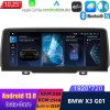 BMW X3 G01 Android 13 Autoradio DVD GPS Navigation avec 8-Core 8Go+256Go Écran Tactile Bluetooth 5.0 Telecommande au Volant DSP SWC DAB SD USB WiFi 4G LTE CarPlay - 10,25" Android 13.0 Autoradio Lecteur Multimédia Stéréo pour BMW X3 G01 (2018-2022)