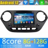 Hyundai i10 Android 13.0 Autoradio DVD GPS avec 8Go+128Go Bluetooth Telecommande au Volant DSP USB DAB 4G WiFi OBD2 CarPlay - 9" Android 13.0 Lecteur DVD GPS Radio Stéréo Navigation pour Hyundai i10 (2013-2019)