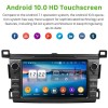 Toyota RAV4 Android 10.0 Autoradio DVD GPS avec 8-Core 4Go+64Go Bluetooth Parrot Telecommande au Volant Micro DSP CD SD USB DAB 4G LTE WiFi TV MirrorLink OBD2 CarPlay - 8" Android 10.0 Lecteur DVD GPS Radio Stéréo Navigation pour Toyota RAV4 (2013-2018)