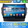 Hyundai Santa Fe Android 13.0 Autoradio DVD GPS avec 8Go+128Go Bluetooth Telecommande au Volant DSP USB DAB 4G WiFi OBD2 CarPlay - 9" Android 13.0 Lecteur DVD GPS Radio Stéréo Navigation pour Hyundai Santa Fe (2013-2018)