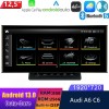 Audi A6 Android 13 Autoradio DVD GPS Navigation avec 8Go+256Go Bluetooth Telecommande au Volant DSP DAB WiFi 4G CarPlay - 12,5" Android 13.0 Autoradio Lecteur Multimédia Stéréo pour Audi A6 C6 (2004-2011)