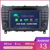 Mercedes CLK W209 Android 13.0 Autoradio DVD GPS Navigation avec Écran Tactile Bluetooth Telecommande au Volant DAB SD USB WiFi OBD2 CarPlay - 7" Android 13.0 Autoradio Lecteur DVD GPS pour Mercedes CLK W209 (2005-2012)