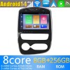 Renault Clio Android 14.0 Autoradio DVD GPS avec 8G+256G Bluetooth DAB USB DSP 4G WiFi Caméra 360° CarPlay Android Auto - 10" Android 14 Autoradio Stéréo de Voiture Multimédia GPS Navigation pour Renault Clio 4 (2017-2019)