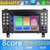 Mercedes SLK R171 Android 14.0 Autoradio DVD GPS avec 8G+256G Bluetooth DAB USB DSP 4G WiFi Caméra 360° CarPlay Android Auto - 8" Android 14 Autoradio Stéréo de Voiture Multimédia GPS Navigation pour Mercedes SLK R171 (2004-2010)