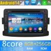 Dacia Duster Android 14.0 Autoradio DVD GPS avec 8G+256G Bluetooth DAB USB DSP 4G WiFi Caméra 360° CarPlay Android Auto - 7" Android 14 Autoradio Stéréo de Voiture Multimédia GPS Navigation pour Dacia Duster (De 2010)