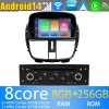 Peugeot 207 Android 14.0 Autoradio DVD GPS avec 8G+256G Bluetooth DAB USB DSP 4G WiFi Caméra 360° CarPlay Android Auto - 7" Android 14 Autoradio Stéréo de Voiture Multimédia GPS Navigation pour Peugeot 207 (2006-2015)
