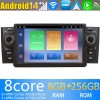 Fiat Grande Punto Android 14.0 Autoradio DVD GPS avec 8G+256G Bluetooth DAB USB DSP 4G WiFi Caméra 360° CarPlay Android Auto - 7" Android 14 Autoradio Stéréo de Voiture Multimédia GPS Navigation pour Fiat Grande Punto (2005-2012)