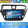 Hyundai i20 Android 13.0 Autoradio DVD GPS avec 8Go+128Go Bluetooth Telecommande au Volant DSP USB DAB 4G WiFi OBD2 CarPlay - 9" Android 13.0 Lecteur DVD GPS Radio Stéréo Navigation pour Hyundai i20 (De 2014)