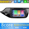 Kia Ceed Android 14.0 Autoradio DVD GPS avec 8G+256G Bluetooth DAB USB DSP 4G WiFi Caméra 360° CarPlay Android Auto - 8" Android 14 Autoradio Stéréo de Voiture Multimédia GPS Navigation pour Kia Ceed (De 2012)