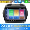 Hyundai Tucson Android 14.0 Autoradio DVD GPS avec 8G+256G Bluetooth DAB USB DSP 4G WiFi Caméra 360° CarPlay Android Auto - 9" Android 14 Autoradio Stéréo de Voiture Multimédia GPS Navigation pour Hyundai Tucson (2009-2015)