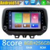 Hyundai Tucson Android 14.0 Autoradio DVD GPS avec 8G+256G Bluetooth DAB USB DSP 4G WiFi Caméra 360° CarPlay Android Auto - 9" Android 14 Autoradio Stéréo de Voiture Multimédia GPS Navigation pour Hyundai Tucson (2018-2020)