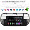 Fiat 500 S300 Android 9.0 Autoradio GPS DVD avec HD Ecran tactile Support Smartphone Bluetooth kit main libre RDS CD SD USB DAB AUX 4G WiFi TV MirrorLink OBD2 CarPlay - S300 Android 9.0 Autoradio Lecteur DVD GPS Compatible pour Fiat 500 (2007-2015)