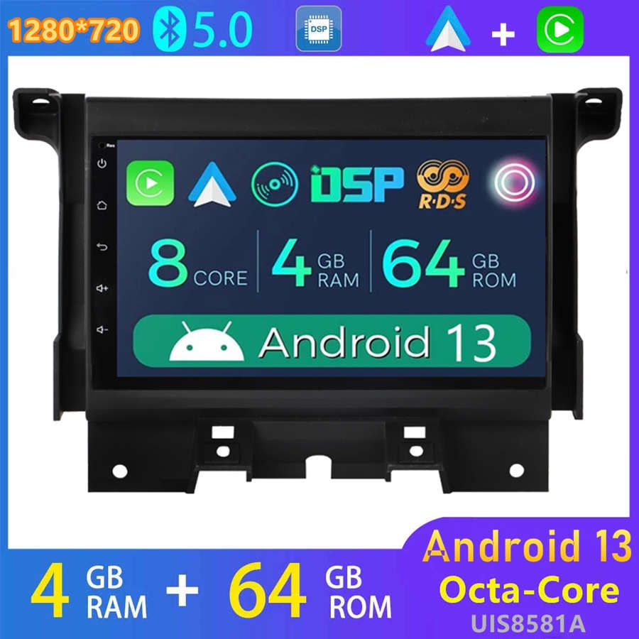 Autoradio 10.25'' Android 14 CarPlay GPS DAB+ 8-Cœurs 64 Go Pour Audi Q3 2013-2016