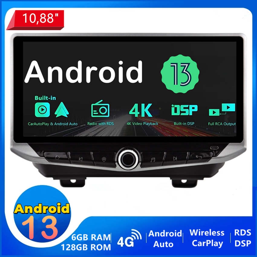 Jeep Wrangler Android 14.0 Autoradio Multimédia GPS - 10,88