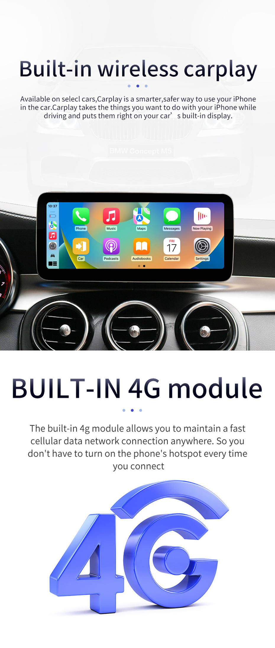 Autoradio Android 13.0 pour Mercedes GL X166/ML W166-3