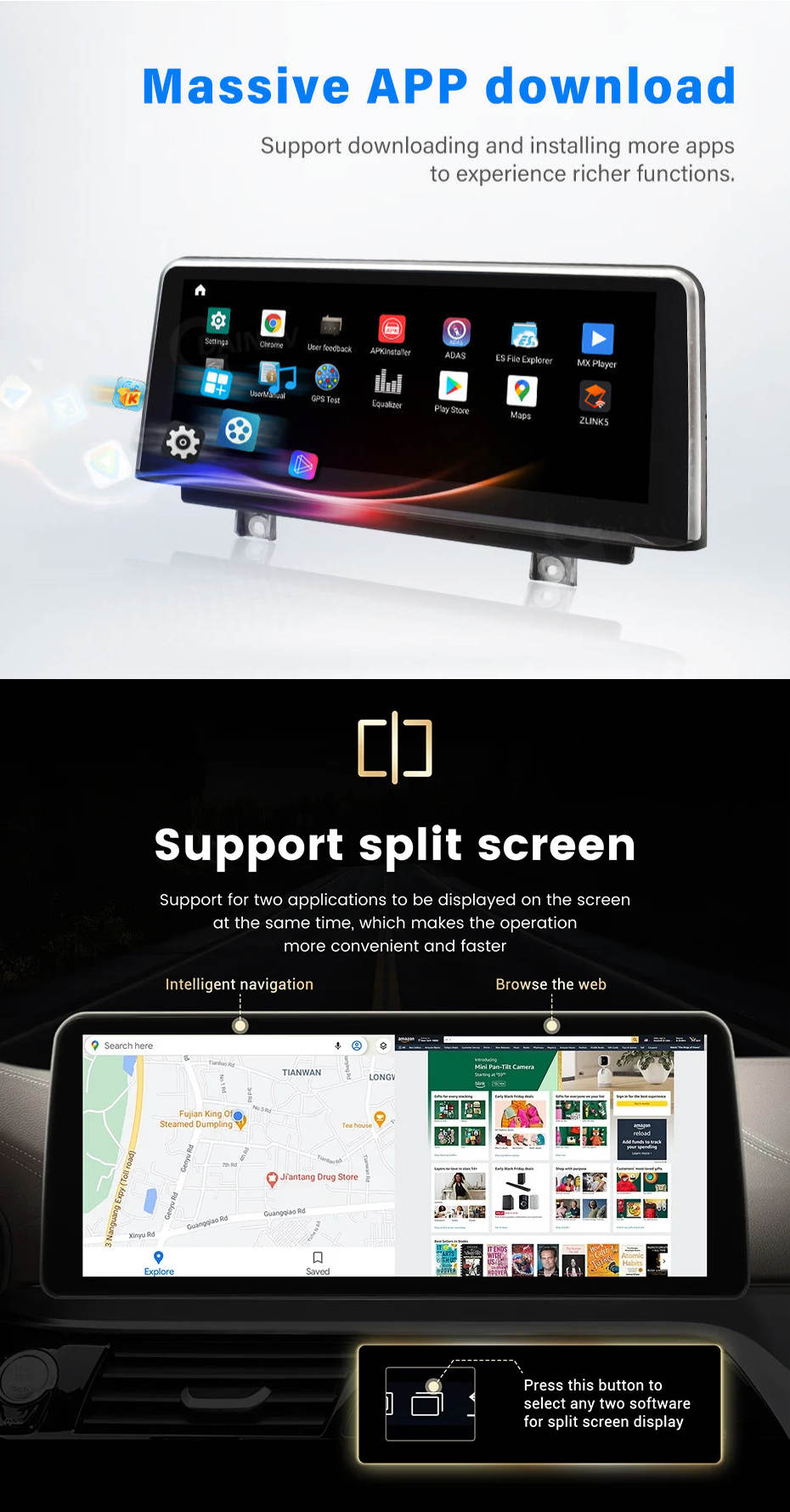 Autoradio Android 13.0 pour BMW X5 E70-8