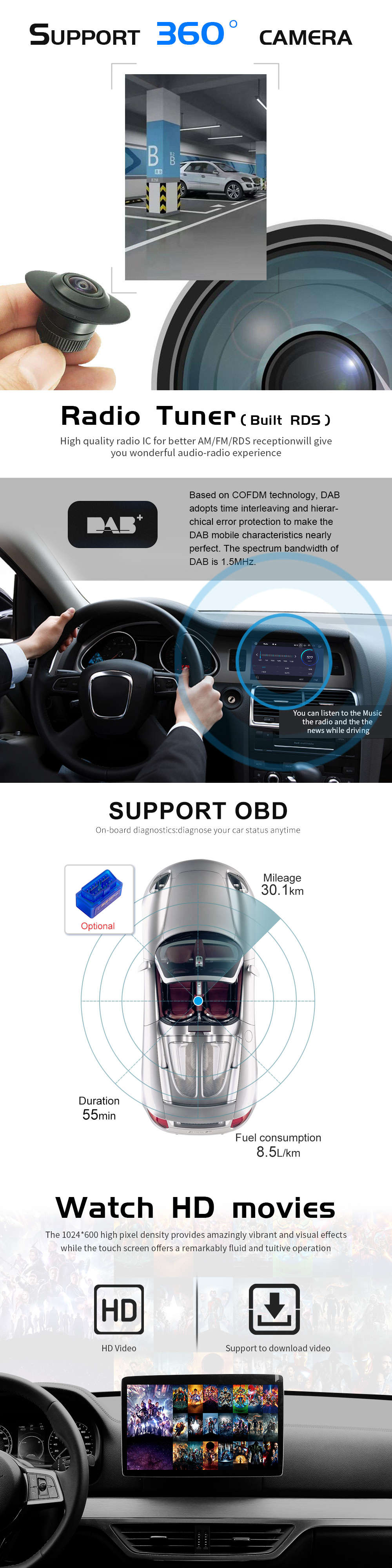 Autoradio Android 10.0 pour SsangYong Kyron-4