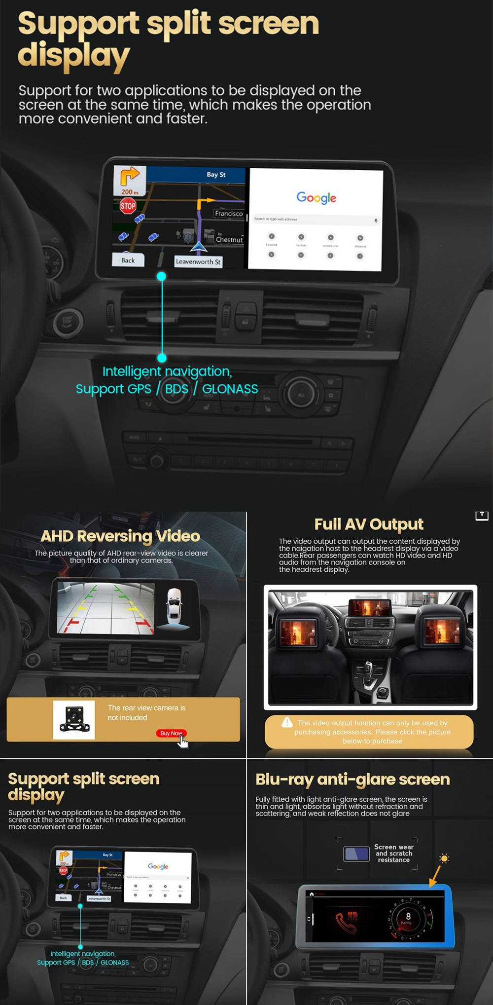 Autoradio Android 12.0 pour BMW Série 4 F32-5